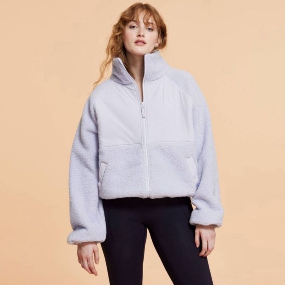 Blogilates Women’s Campfire Fleece Full Zip Jacket Light Purple M